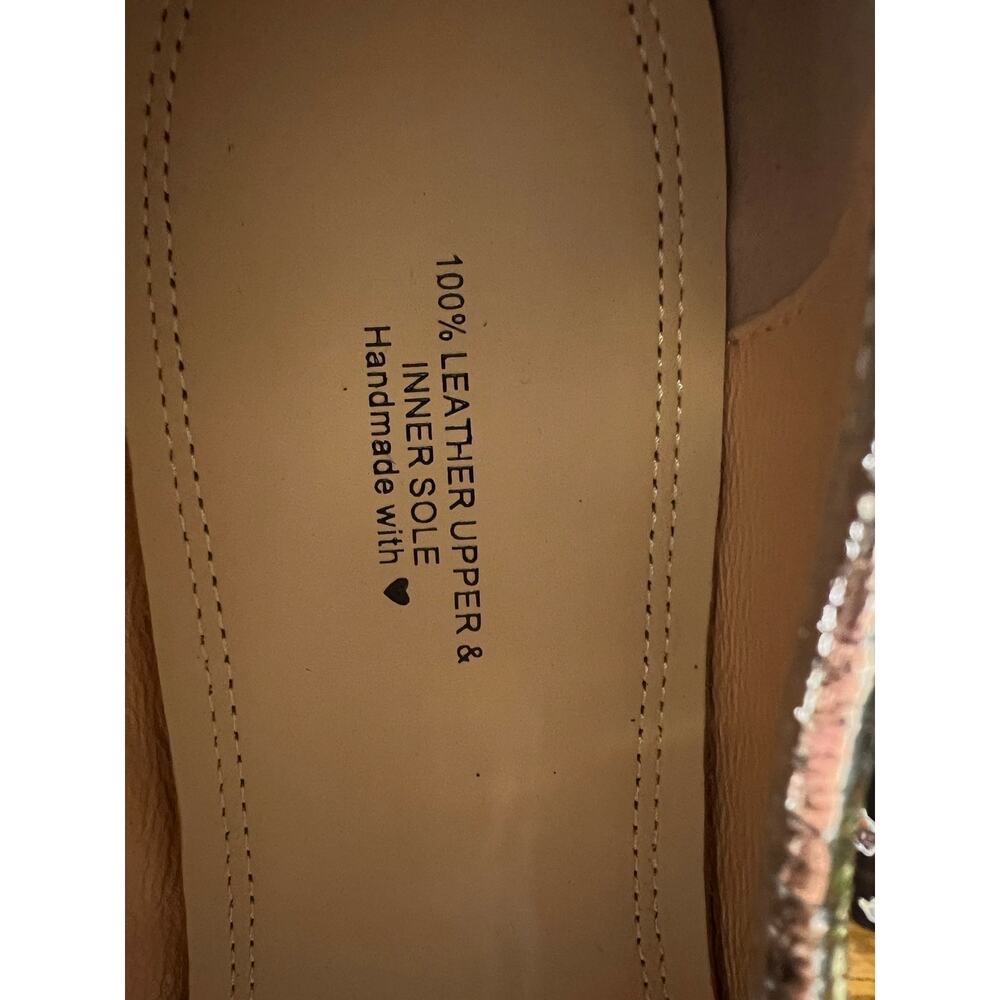 Woodchuck Sato 10/41 Cracked Silver Cow Leather Tabi Ballerina Ballet Flats NIB - Picture 11 of 13